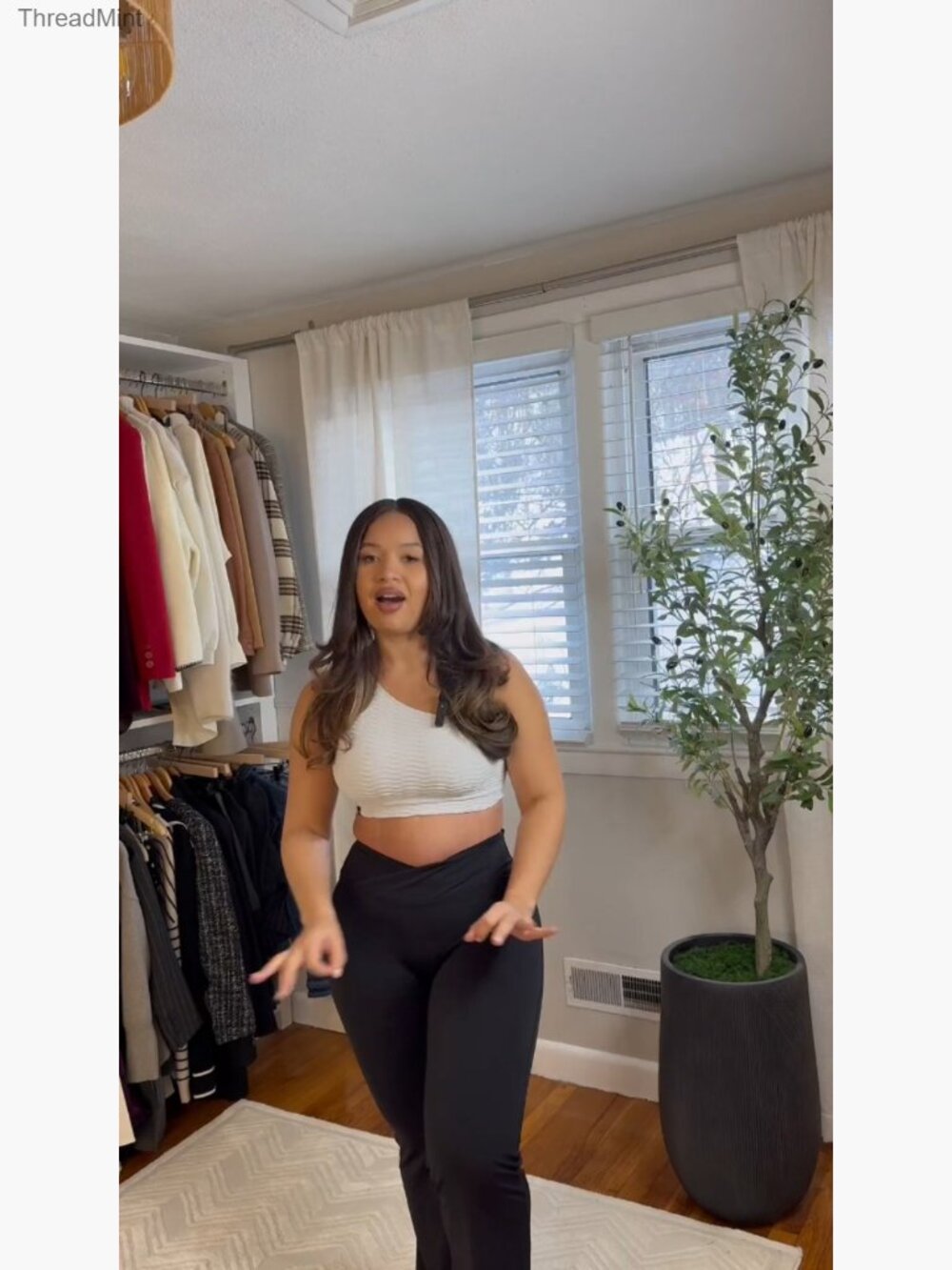 High Waist Yoga Pants Women Sweat Wicking Straight Wide Leg Workout Bottoms - Picture 7 of 7